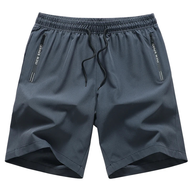 Newest Summer Shorts Men Gym Sport Running Fitness Workout Man Short Pants Breathable Quick-drying Drawstring Men's Shorts Black